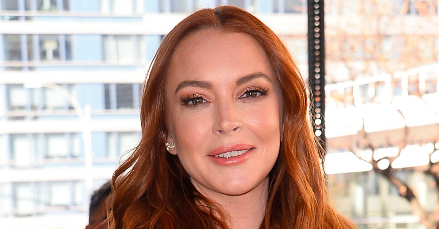 Lindsay Lohan smiles at event