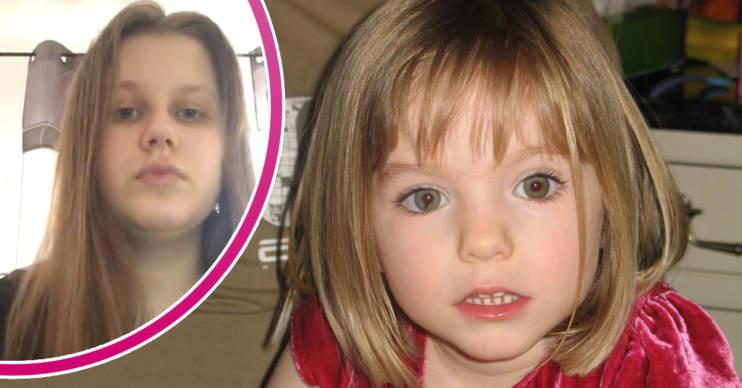 Madeleine McCann in a red dress and Julia on a live chat