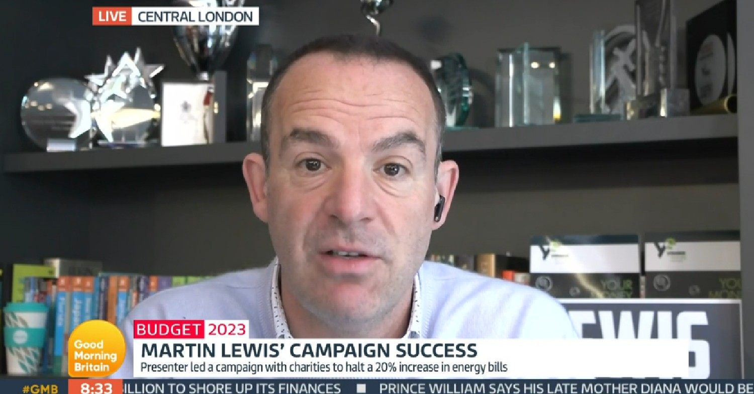 Martin Lewis speaking on video call on GMB today