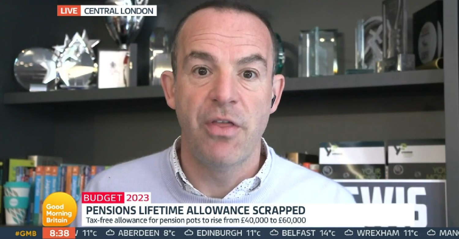 Martin Lewis speaking on video call on GMB today