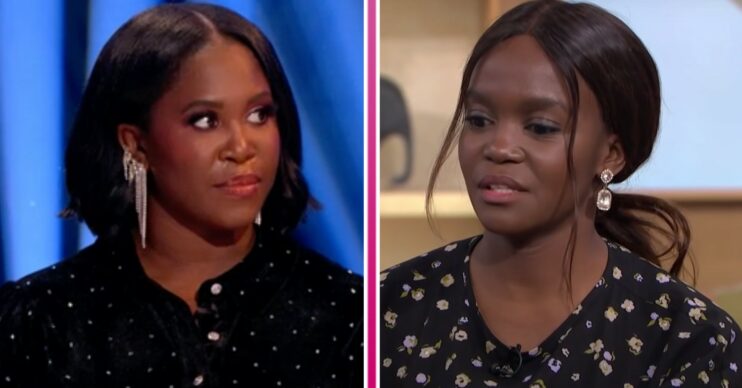 Motsi Mabuse and Oti Mabuse both look serious