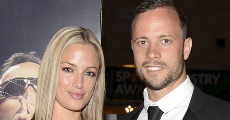 Reeva Steenkamp and Oscar Pistorius smiling