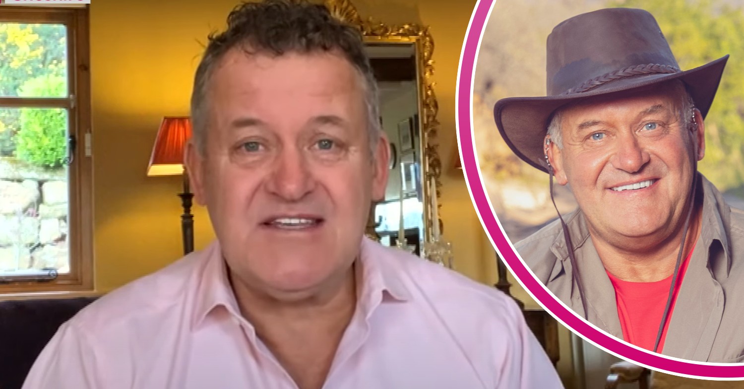 Paul Burrell talking on Lorraine and smiling on I'm A Celebrity: South Africa