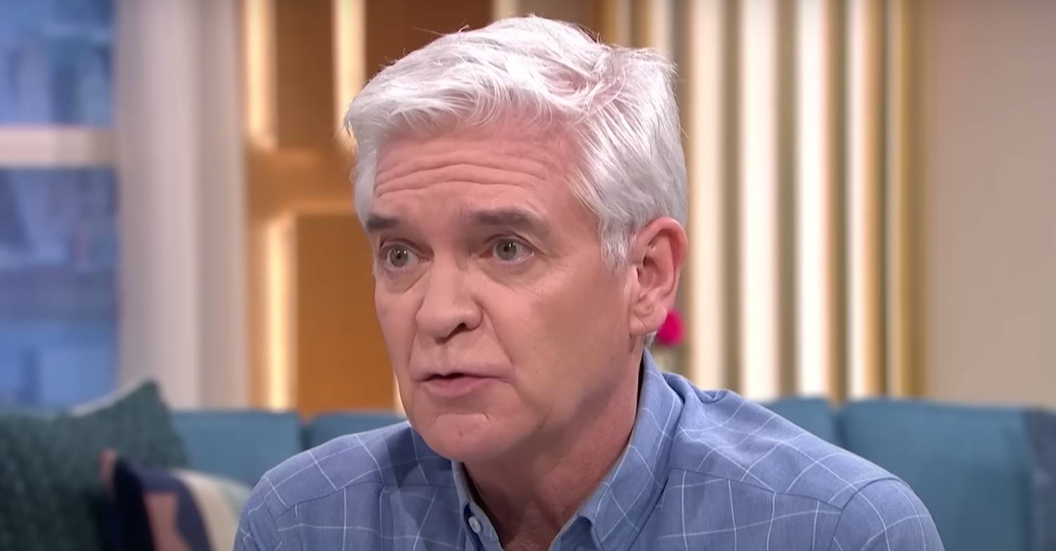 Phillip Schofield responds during a segment on This Morning