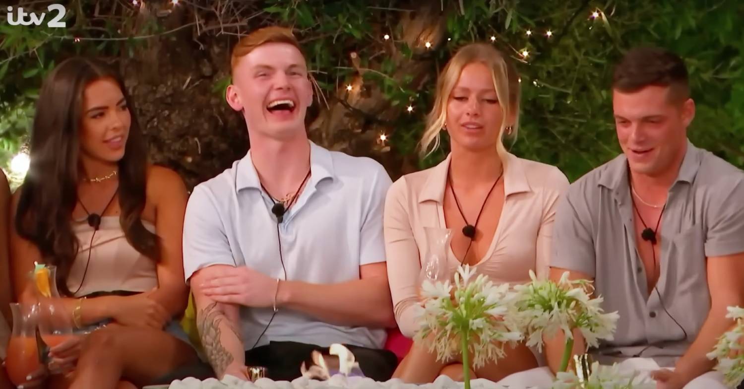 Jack Keating laughs on Love Island