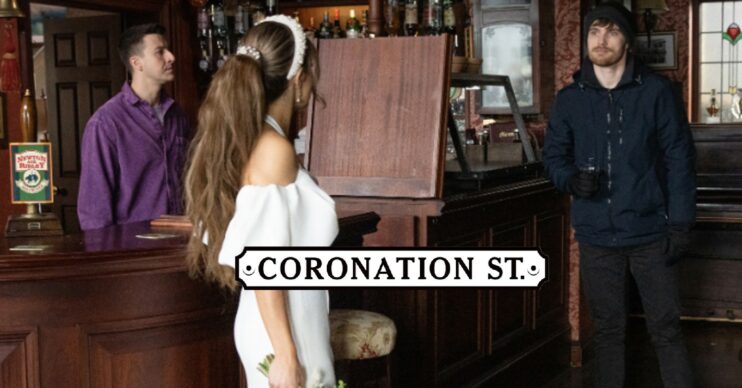 Ryan is the unintended victim of Justin's acid attack in Coronation Street
