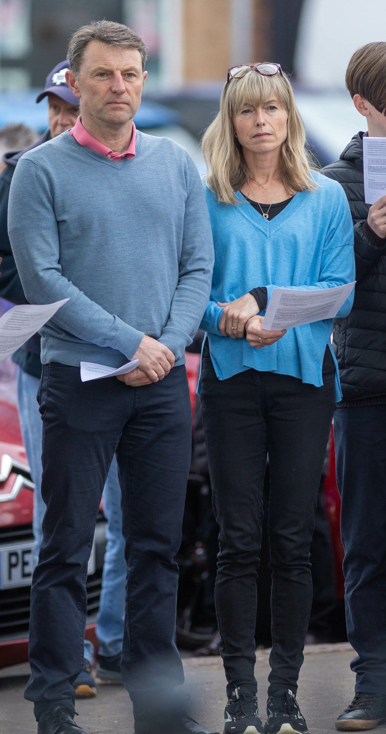 Kate and Gerry McCann looking sad