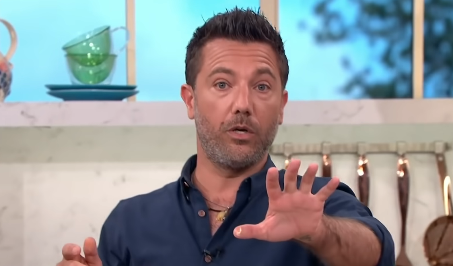Gino D'Acampo frowns on This Morning