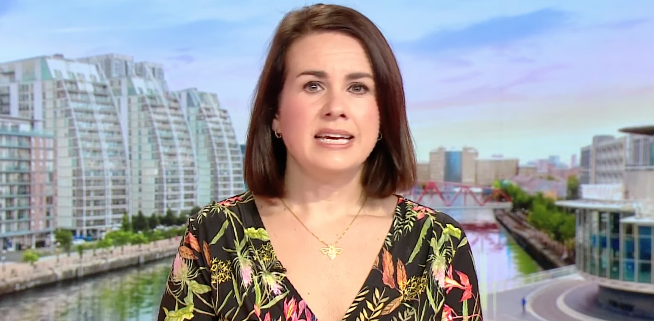Nina Warhurst presenting BBC Breakfast