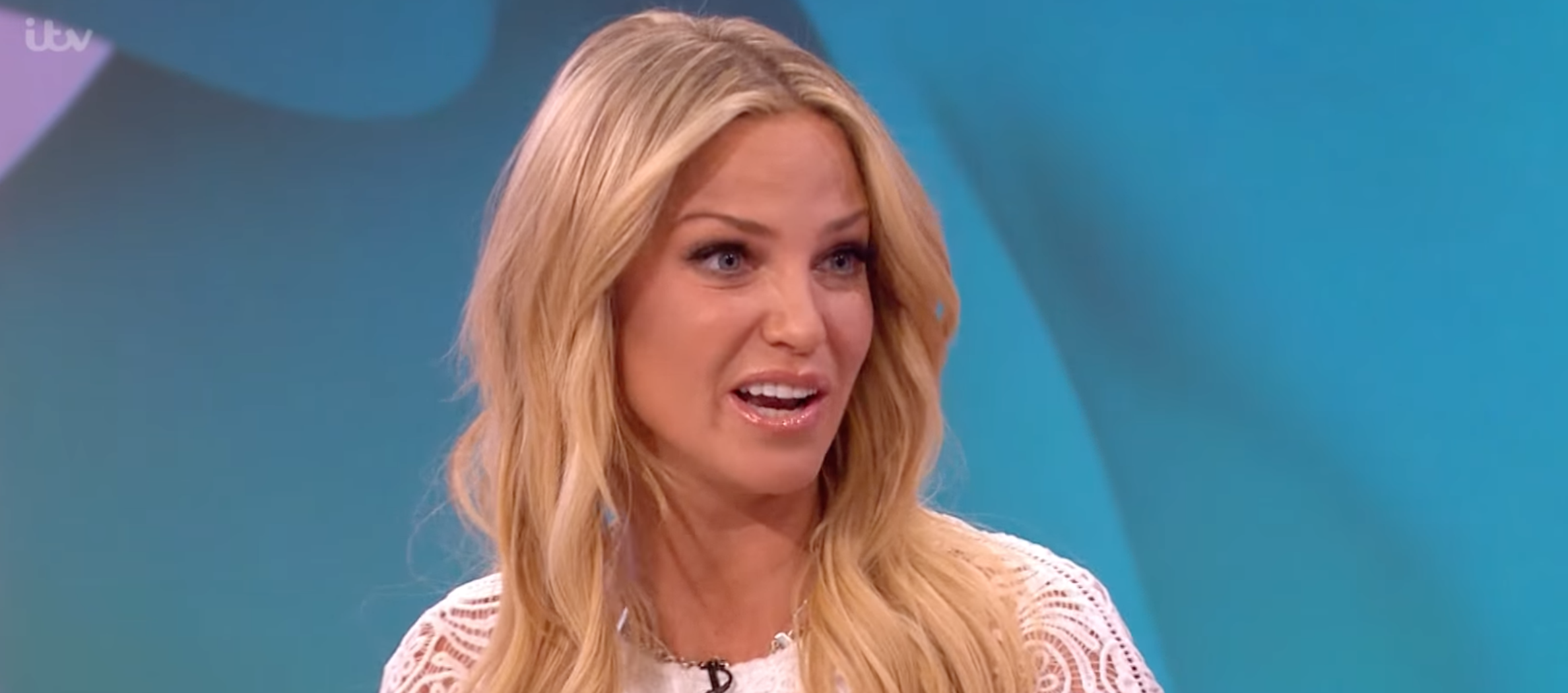 Sarah Harding speaking on Loose Women