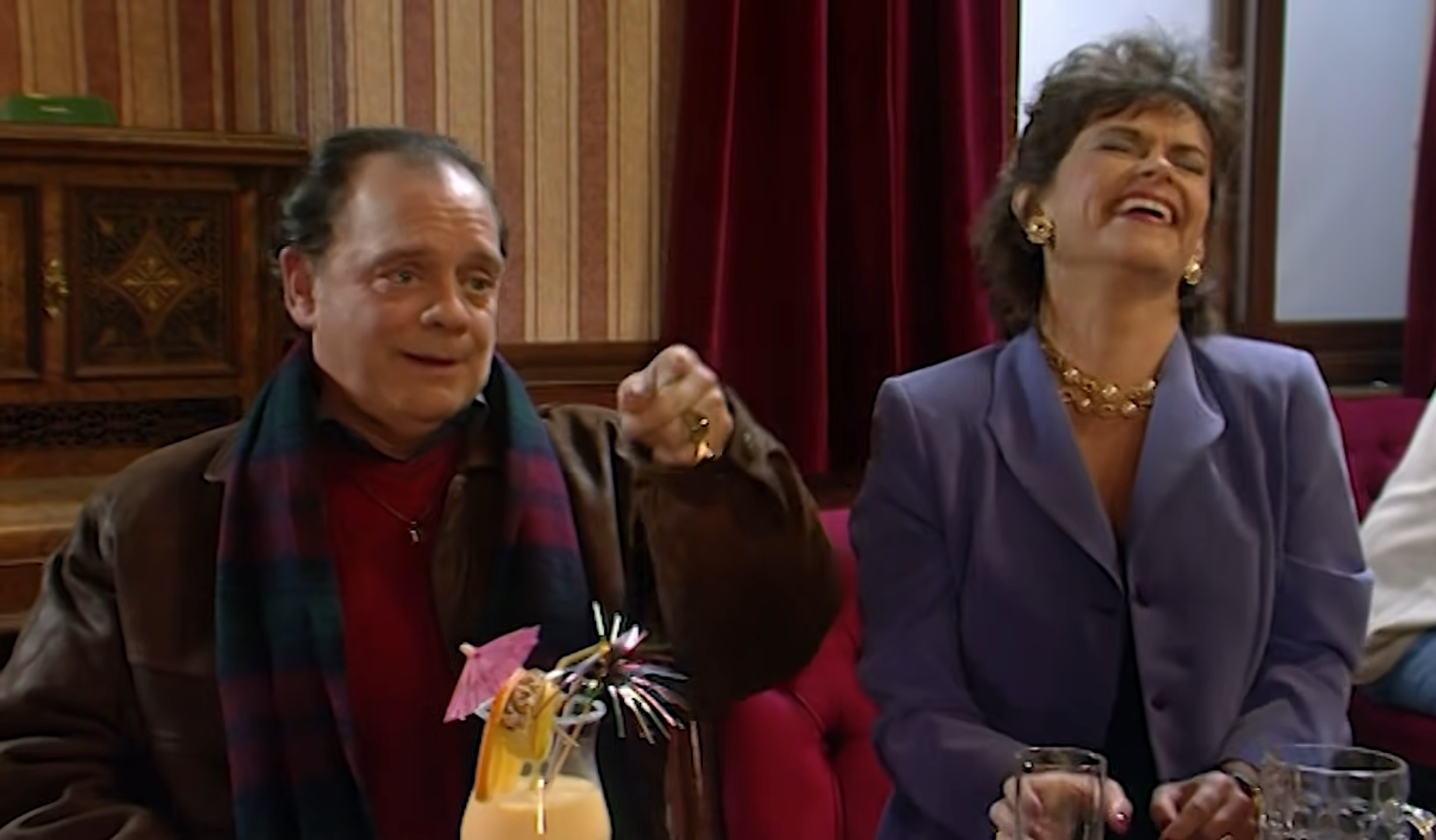 Del Boy and Marlene laugh on Only Fools and Horses