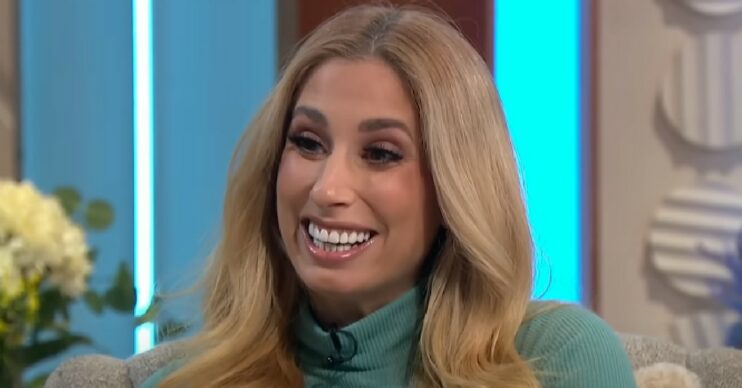 Stacey Solomon smiling on Lorraine