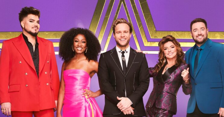Starstruck: Adam Lambert, Beverley Knight, Olly Murs, Shania Twain and Jason Manford pose for promo shot