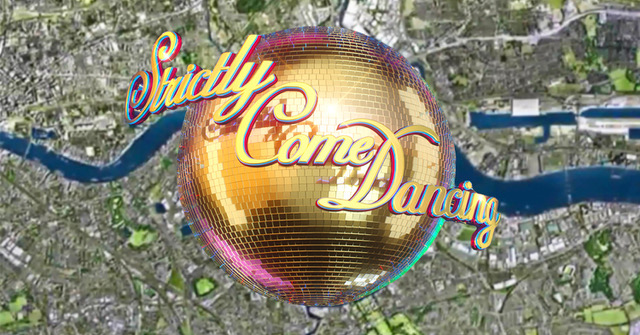Strictly glitterball on the EastEnders background