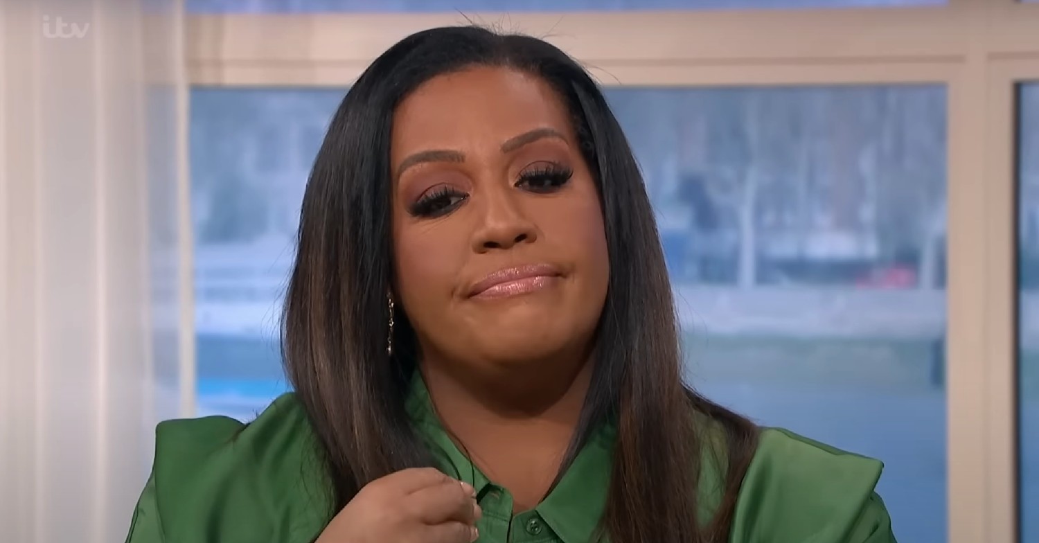 Alison Hammond looking sad on This Morning 