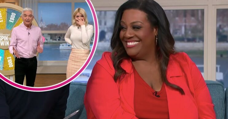 Alison Hammond smiling on This Morning with Holly and Phil