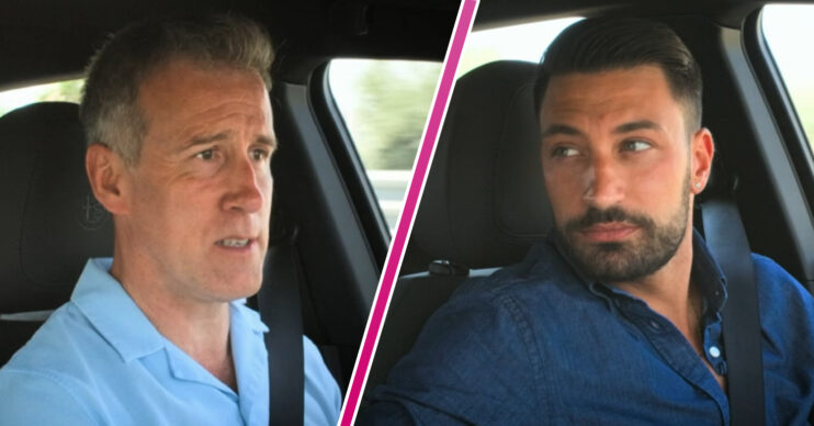 Anton and Giovanni frown in Adventures in Sicily