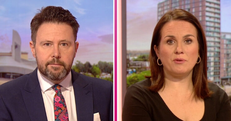 Jon Kay and Nina Warhurst frown on BBC Breakfast