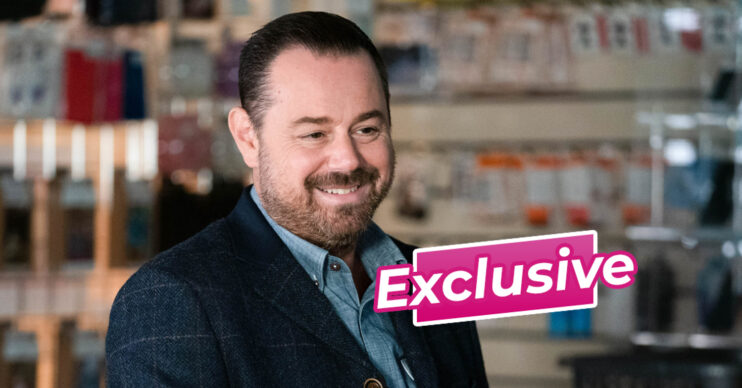 Danny Dyer as Mick Carter with exclusive banner