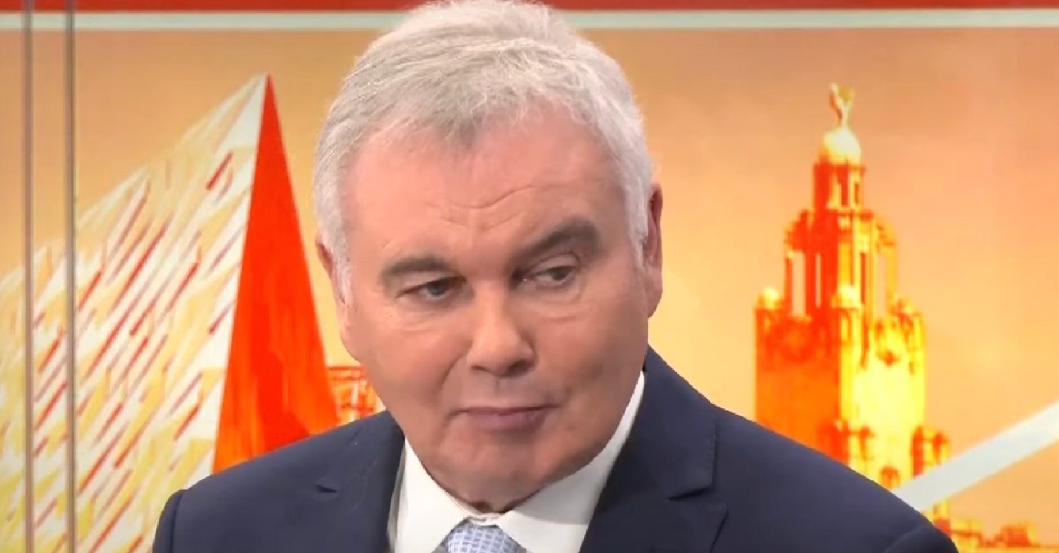 Eamonn Holmes smirking on GB News