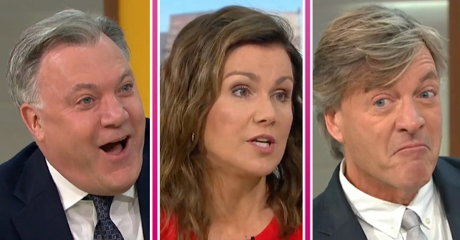 Good Morning Britain presenters Ed Balls / Susanna Reid / Richard Madeley