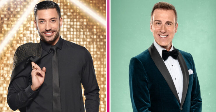 Giovanni Pernice and Anton Du Beke smile in Strictly portraits