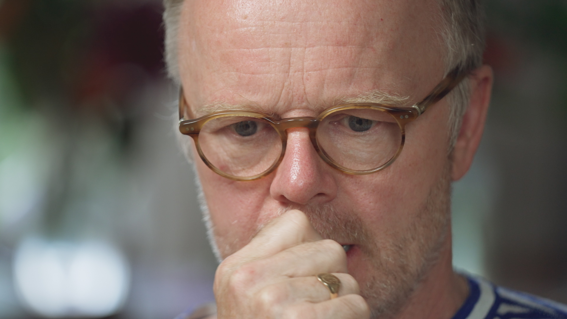 Jason Watkins looks saddened during Jason & Clara: In Memory of Maudie