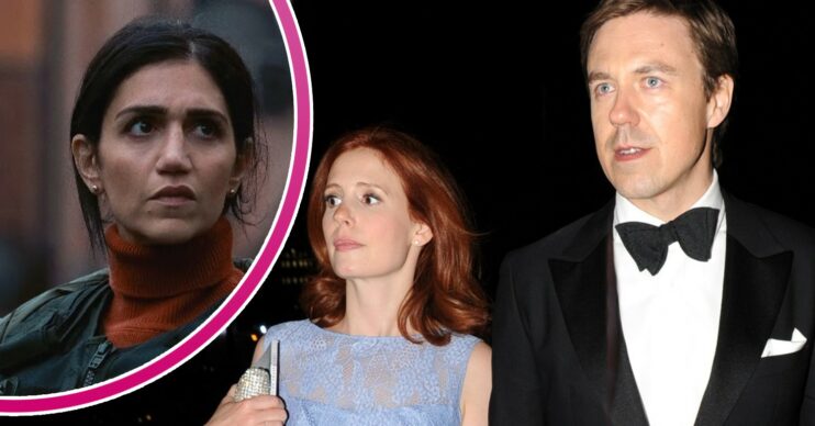 Leila Farzad looking concerned in Better / Amy Nuttall and Andrew Buchan looking concerned