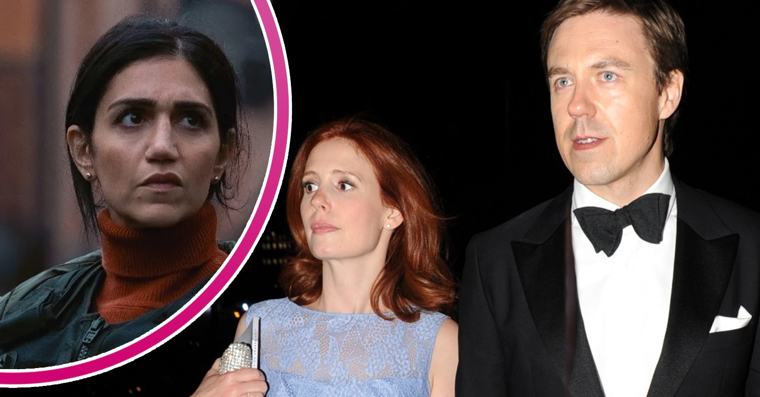 Leila Farzad looking concerned in Better / Amy Nuttall and Andrew Buchan looking concerned