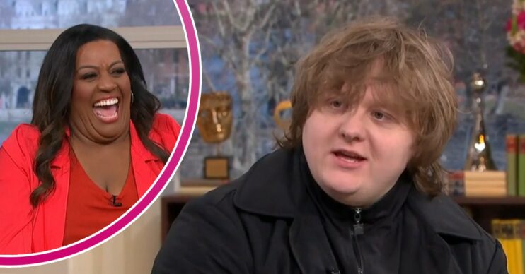 Alison Hammond laughing / Lewis Capaldi smiling on This Morning today