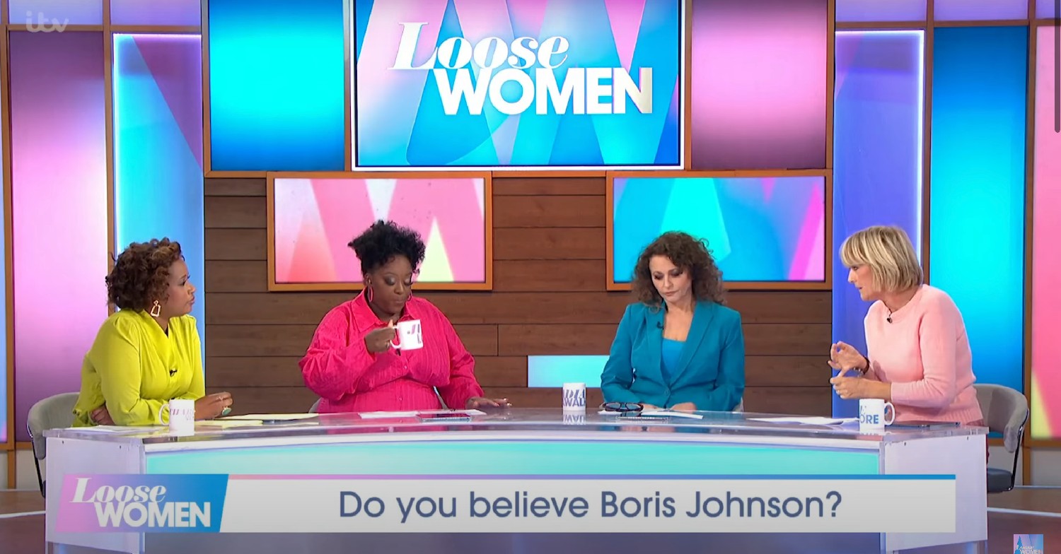 Charlene White, Judi Love, Nadia Sawalha, Jane Moore on Loose Women today