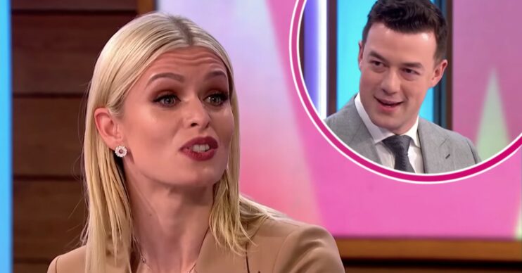 Nadiya Bychkova talking on Loose Women with Kai Widdrington in bubble