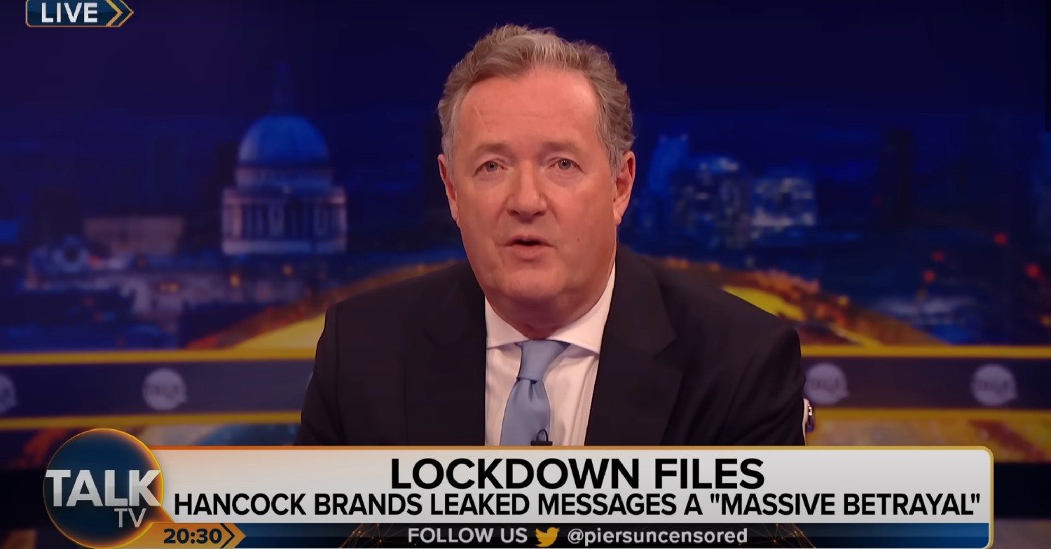 Piers Morgan speaking on Piers Morgan Uncensored 