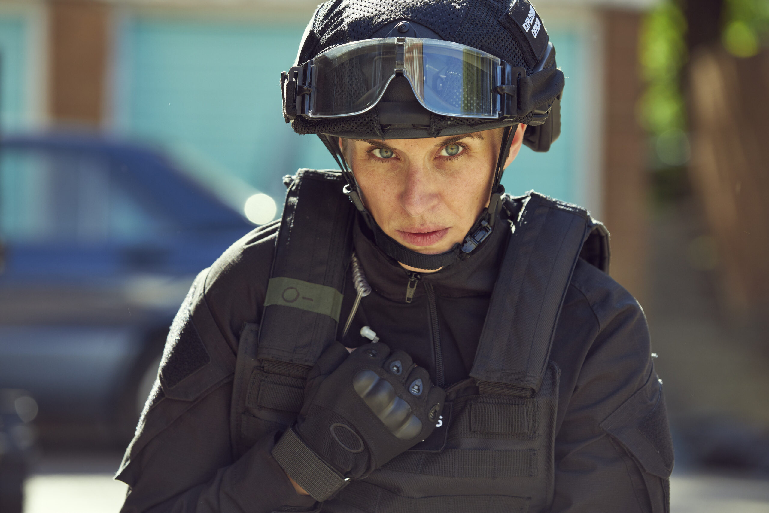 Lana Washington frowns in Trigger Point