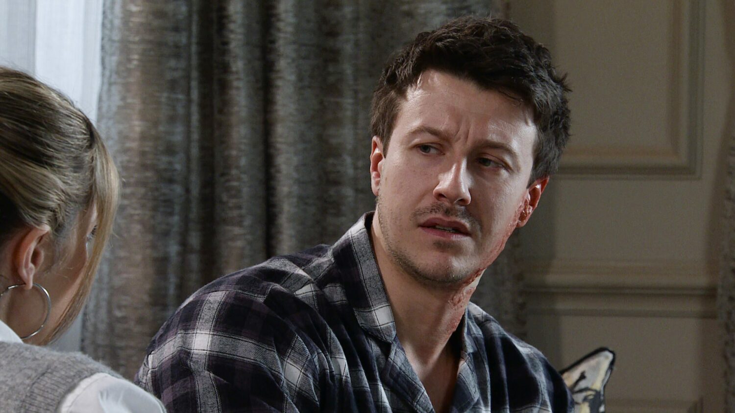 Ryan Connor in Coronation Street looks confused