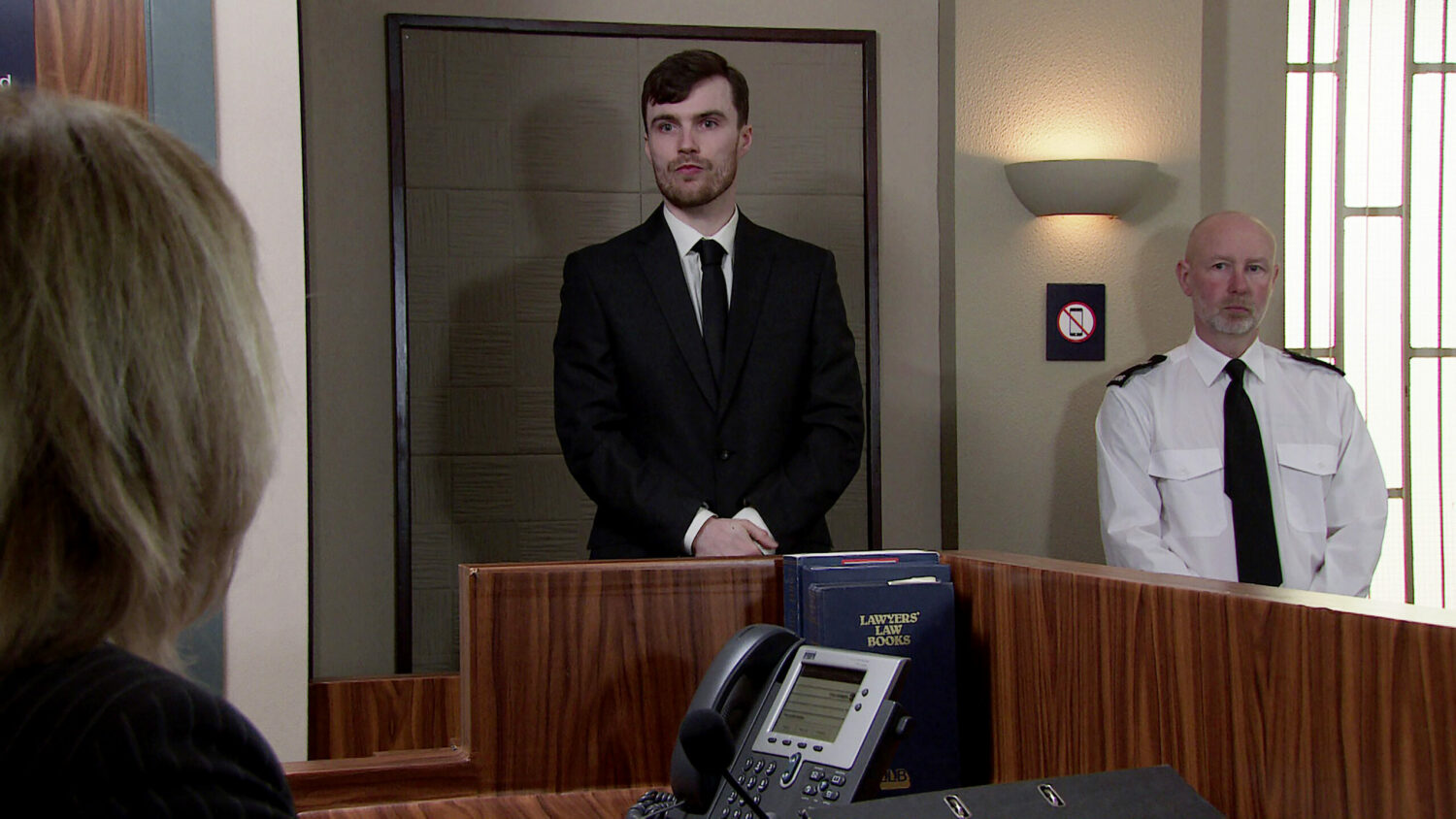 Coronation Street: Justin looks resolute as he enters his plea in court