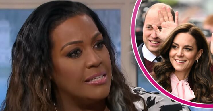 Alison Hammond on This Morning, William and Kate smiling and waving