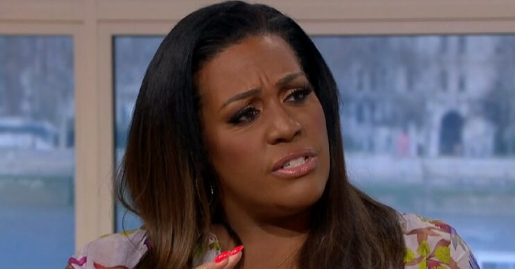 Alison Hammond frowning on This Morning