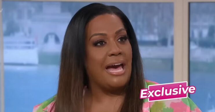 Alison Hammond talking on This Morning with ED! exclusive badge