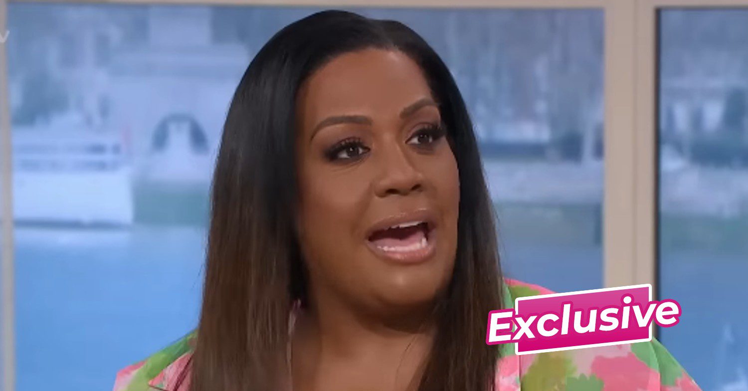 Alison Hammond talking on This Morning with ED! exclusive badge