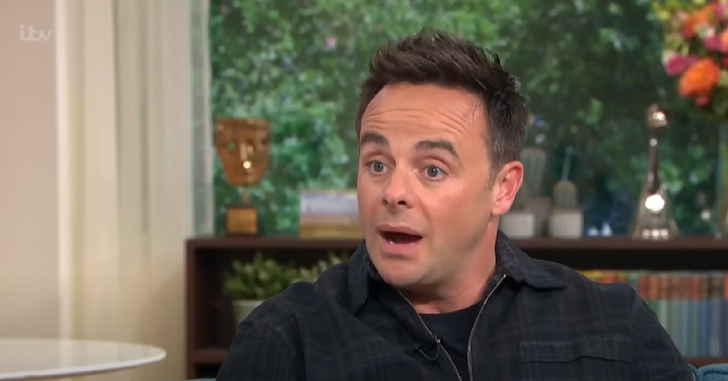 Ant McPartlin looking shocked on This Morning