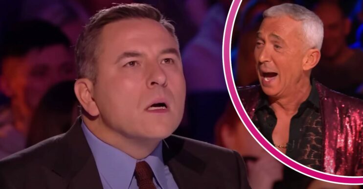 David Walliams looks surprised, Bruno Tonioli looks excited