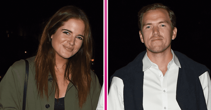 Binky Felstead and husband Max smiling