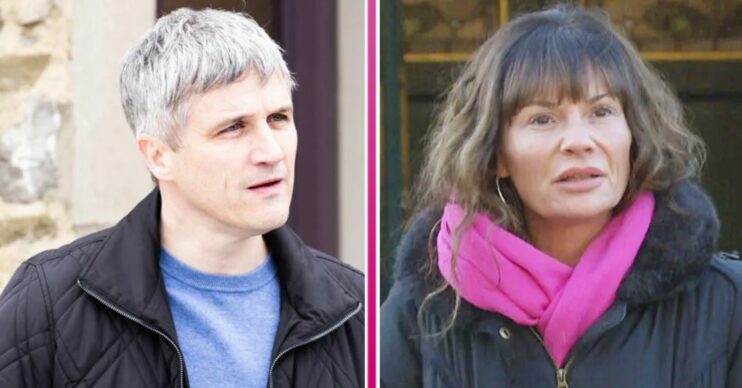composite image of chas and caleb on Emmerdale (Credit: ITV/Composite: Entertainment Daily!)
