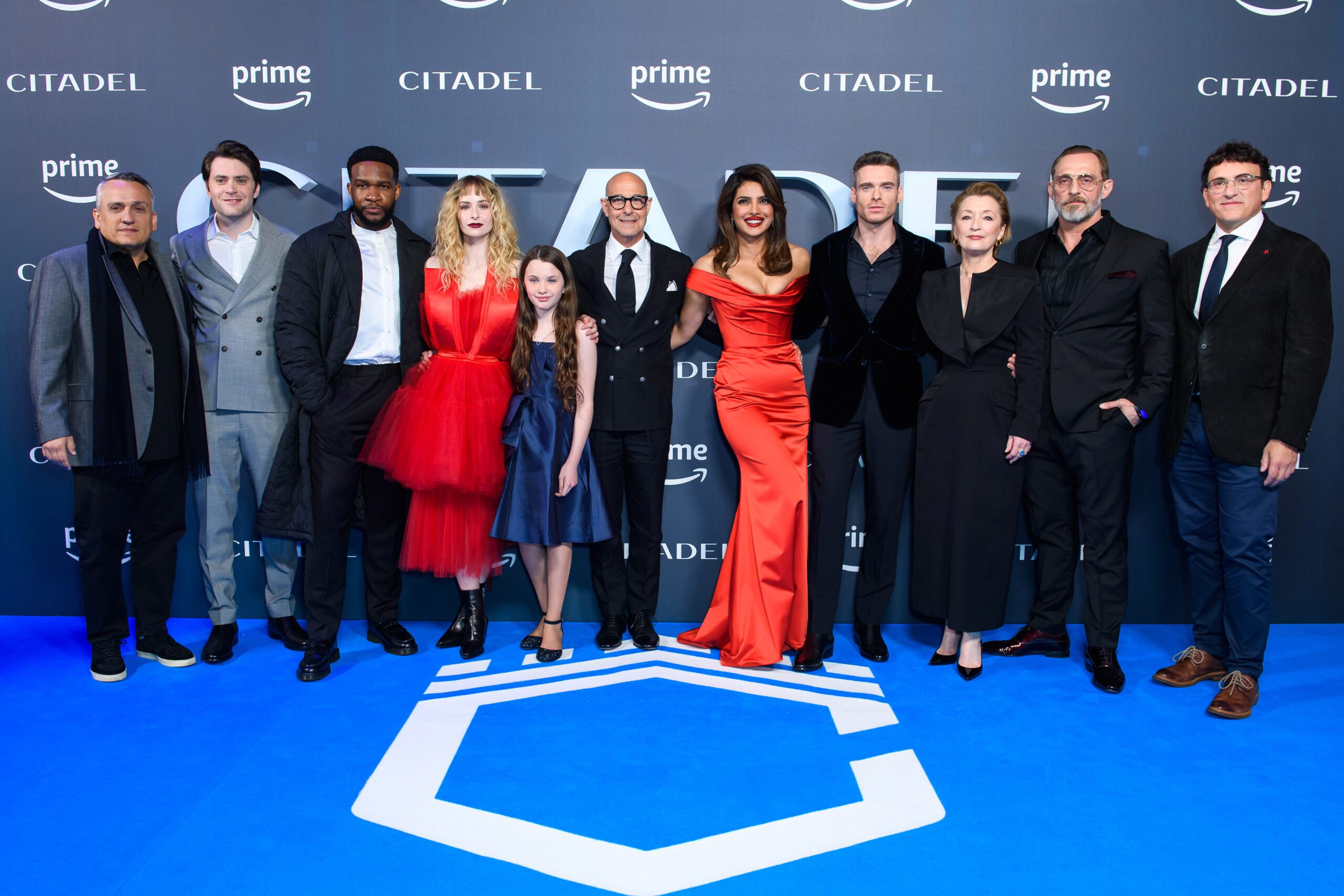 Lesley Manville with the cast of Citadel at Amazon Prime Video launch