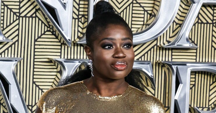 Strictly star Clara Amfo smiling at film premiere