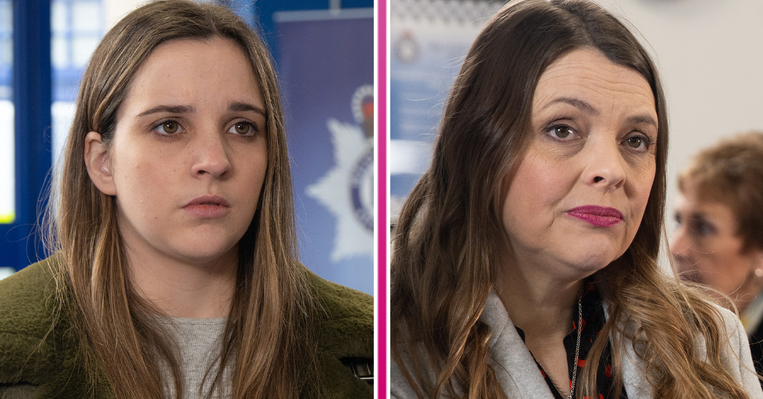 Coronation Street's Amy and Tracy are at the police station