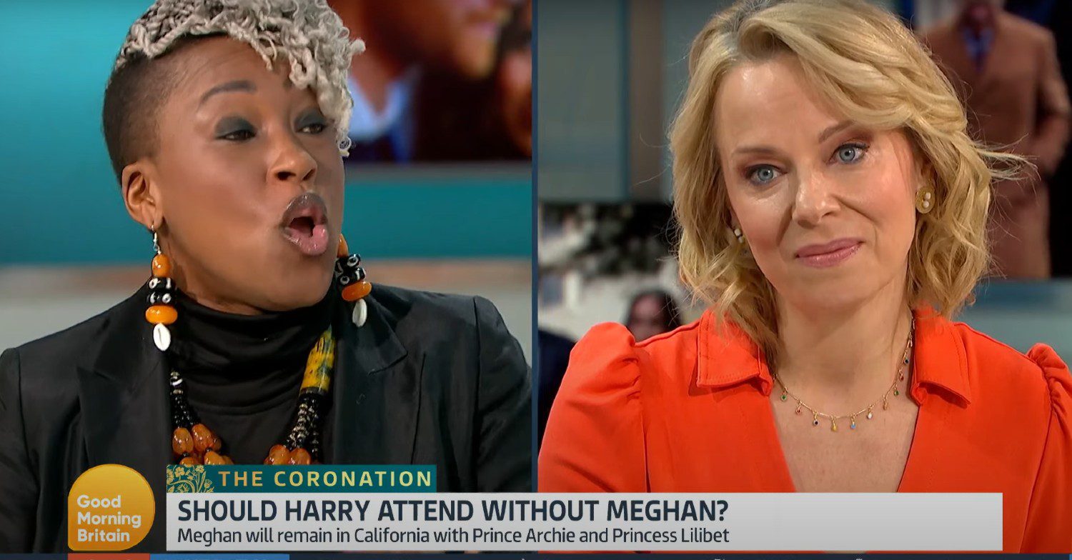 Daisy and Shola arguing on GMB today