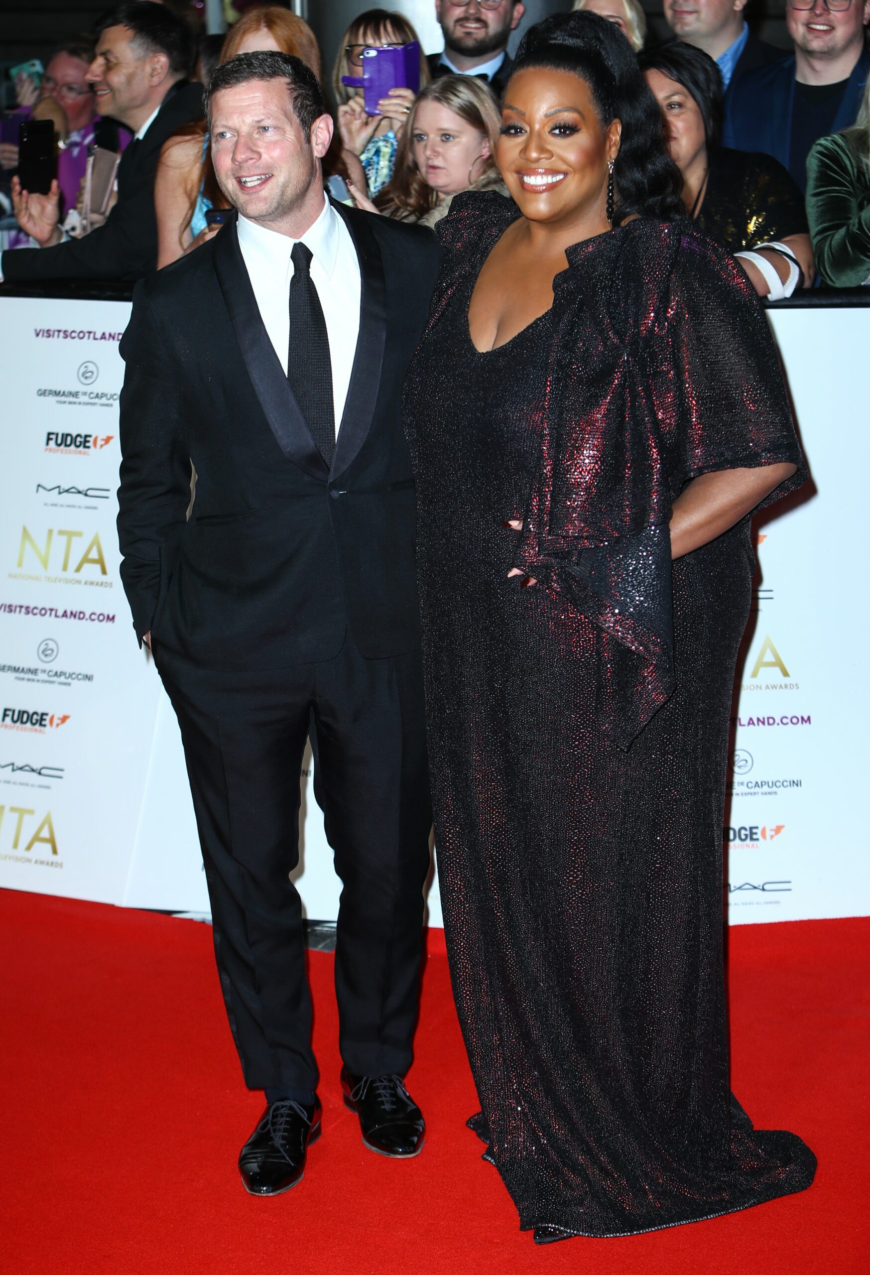 Dermot O'Leary and Alison Hammond smiling at NTAs