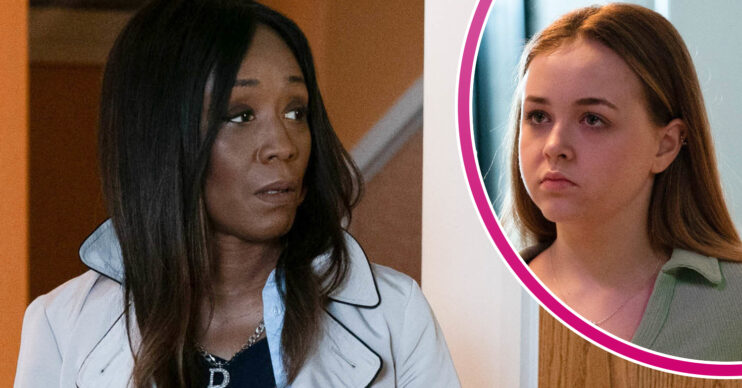 EastEnders' Denise and, in a bubble, Amy